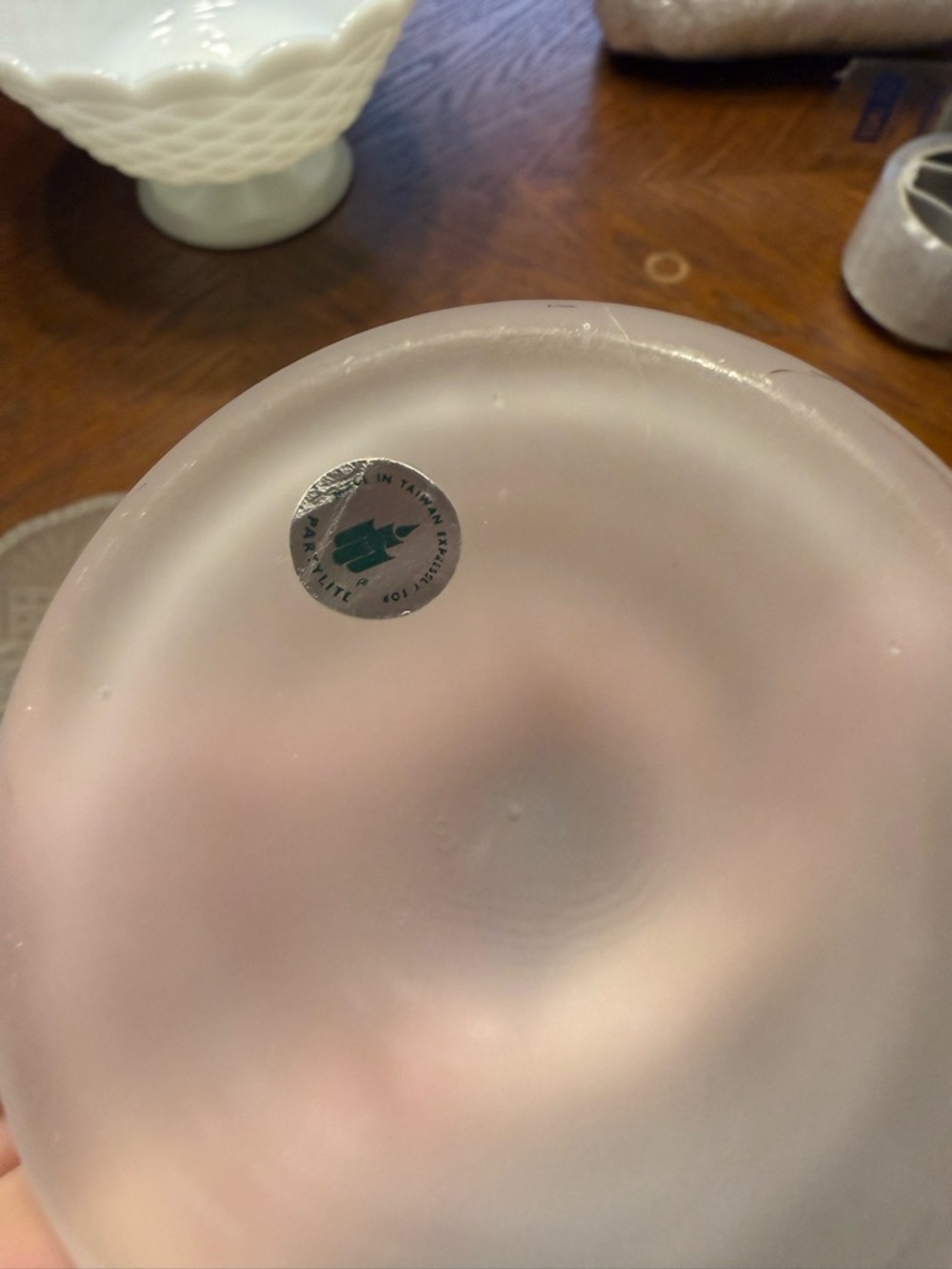 PartyLite Frosted Glass Fairy Lamp with Diamond Cut Shade - Picture 6 of 6